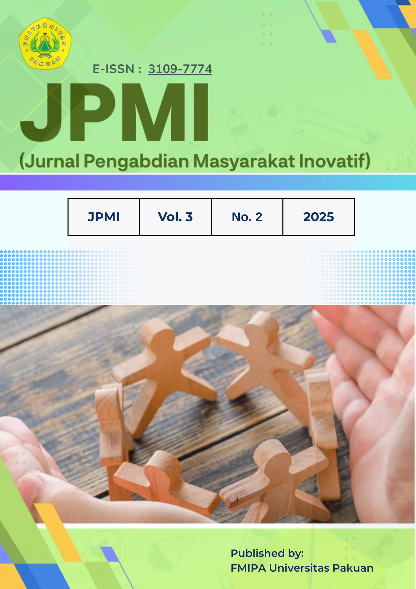					View Vol. 3 No. 2 (2025): JPMI (Jurnal Pengabdian Masyarakat Inovatif)
				